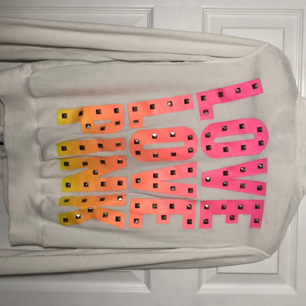 Victoria Secret PINK Ombré Studded Zip Up -Size L